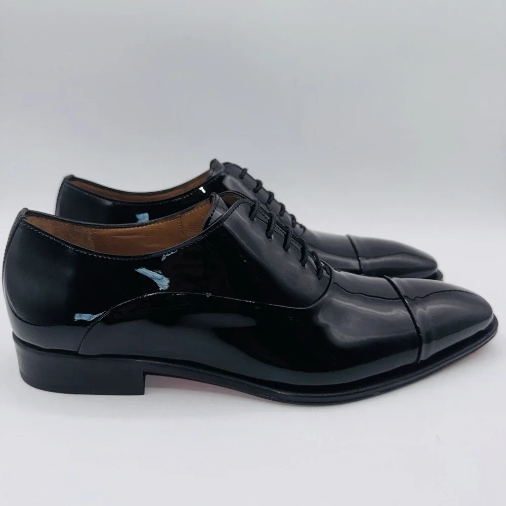 Mezlan Formal Oxfords Men's‎ Size 8.5 Black Patent Leather